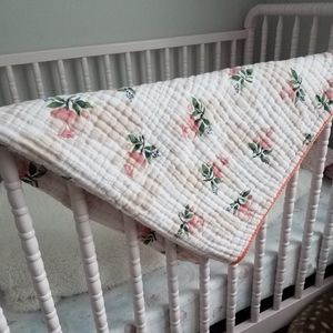 Little Unicorn quilt and crib sheet